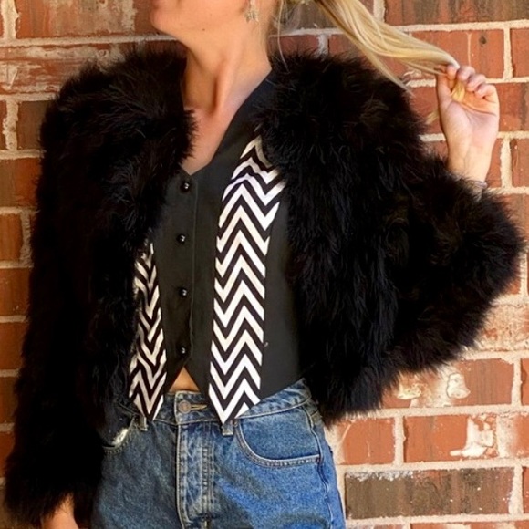 Sold Elsewhere::: Vintage Maribou Jacket 1990’s - Picture 2 of 15